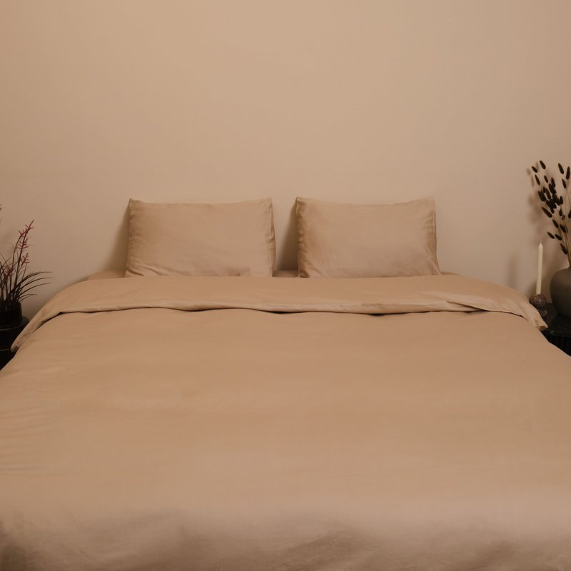 Housse de couette - Satin de coton 400 fils au pouce - Beige Please!