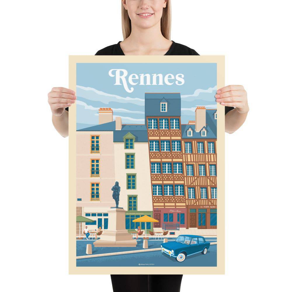 Vintage plakat z St Tropez | Plakat Miasto Saint Tropez Prowansja Lazurowe Wybrzeże Francja Kopia