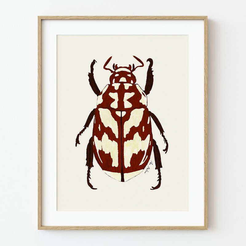 Rød Beetle kunsttryk