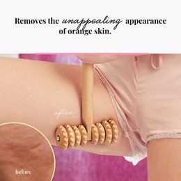 Rouleau de massage en bois en forme de T pour cellulite Masseur de drainage lymphatique Maderotherapy
