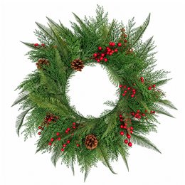 Kerstkrans Rode Bessen Ø60 cm