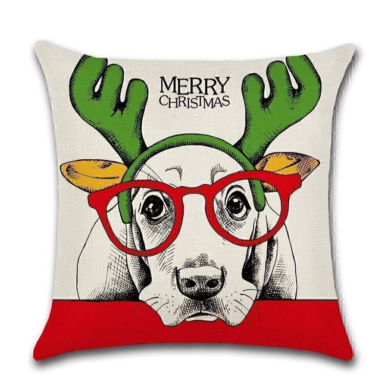 Kissenbezug Weihnachten - Frohe Weihnachten Hund