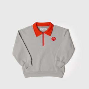 TWO-TONE POLO LOVES YOU SWEATSHIRT
