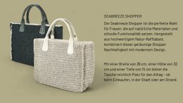 SEABREEZE SHOPPER raphia noir