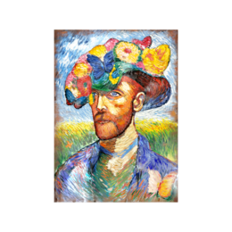 Cuadro en metal “Vincent” con decoraciones en relieve 80 x 120 x 10 cm