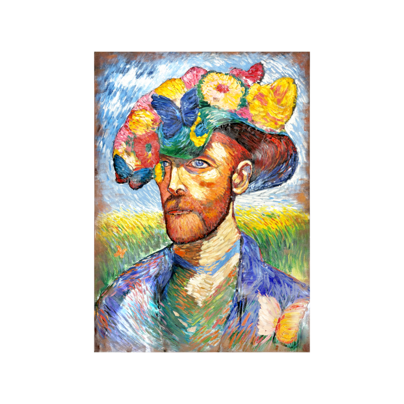 Cuadro en metal “Vincent” con decoraciones en relieve 80 x 120 x 10 cm