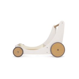 Kinderfeets 2-in-1 wooden storage cart & walker - White