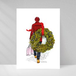 Christmas Card - He went shopping