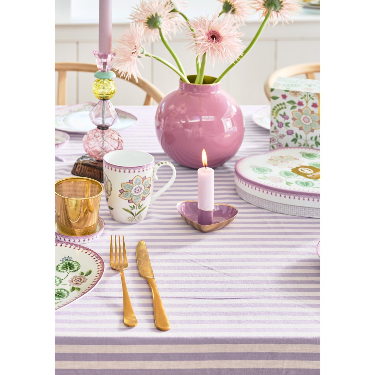 Vase Metal Pink 17cm