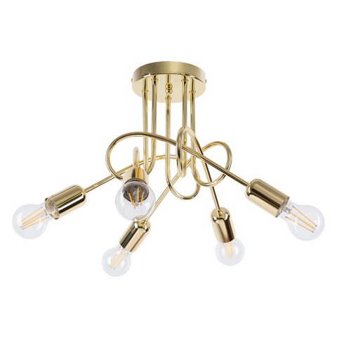 LOOP 5 chandelier in shiny gold