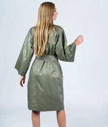 Bademantel Kimono Rose Line Wild Sage