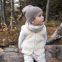 Merino vendbar hat - taupe-beige
