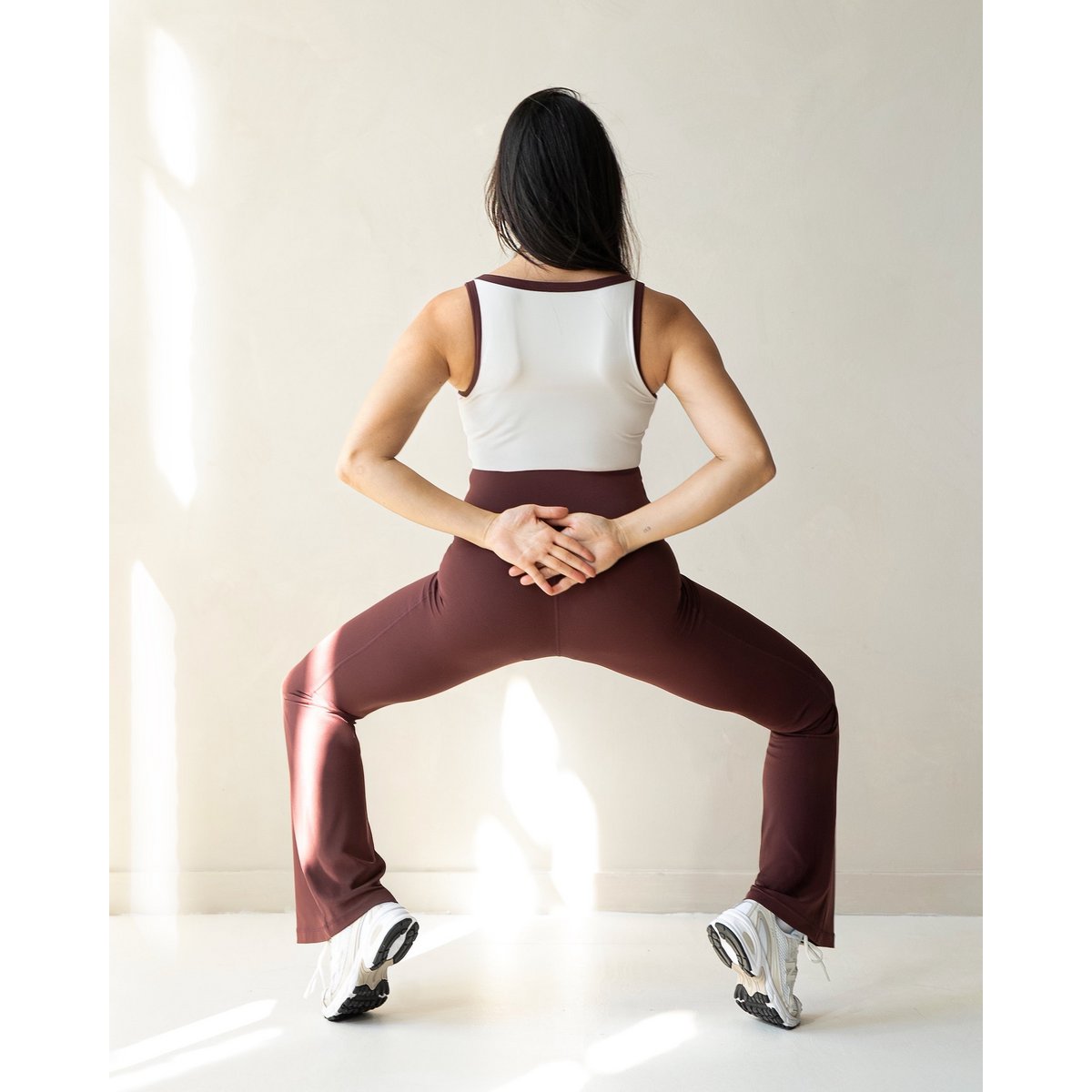Rise Flare Legging Burgundy