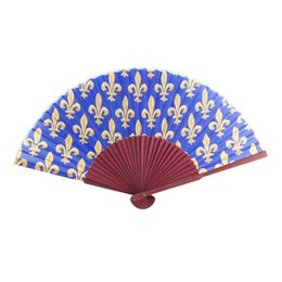 Hand Fan ,  Fleur de Lys