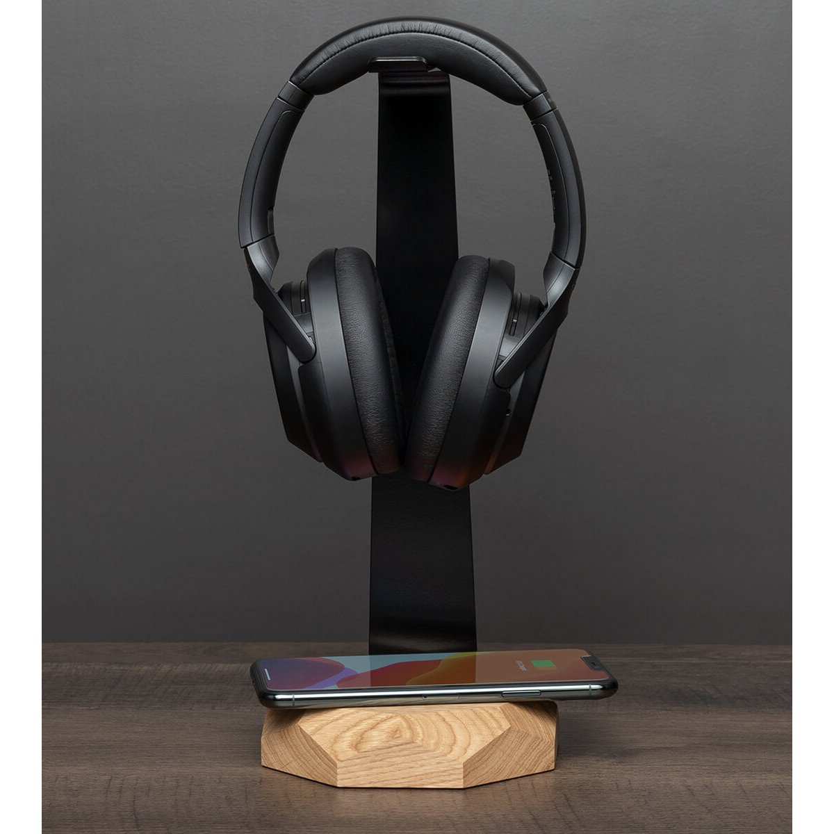 Soporte y cargador para auriculares 2 en 1