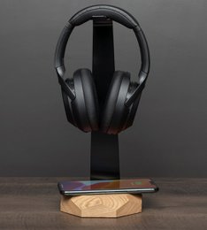 Soporte y cargador para auriculares 2 en 1