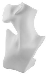 Büste, Kunststoff, weiß, 28 cm x 19 cm x 10,5 cm