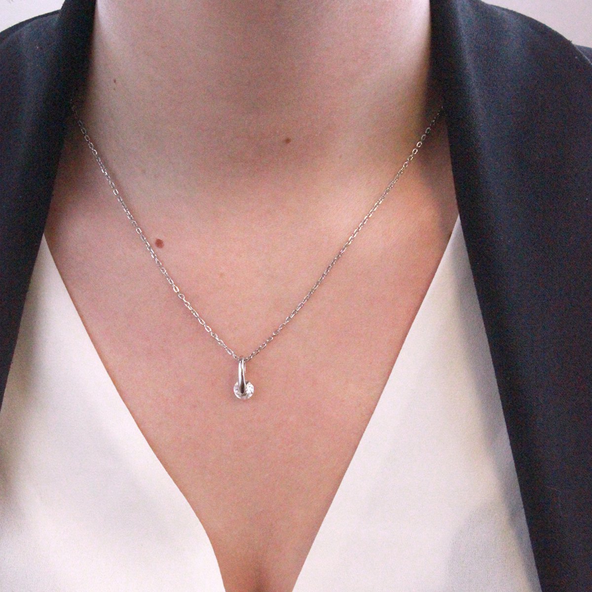 Pendentifs Classy - Argenté et Cristal