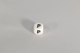 Silikone perle bogstav P