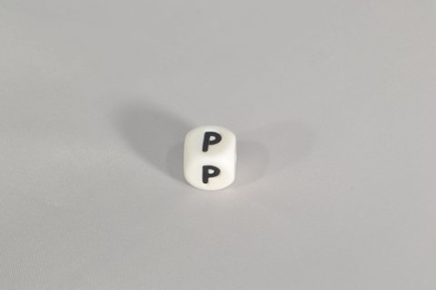 Buchstabe P Silikonperle