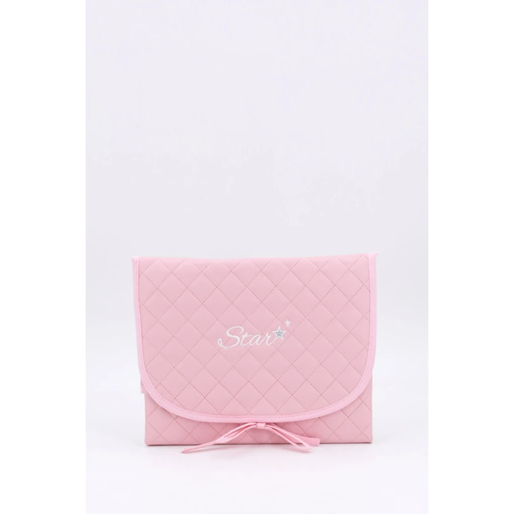 Cambiador acolchado para bebé, estrella, rosa