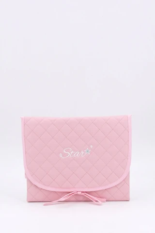 Baby Quilted Changing Mat, Star, Pink