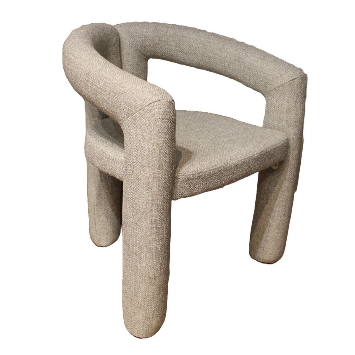 A&B DESIGN Eetkamerstoel Japandi Chenille zand White Beige