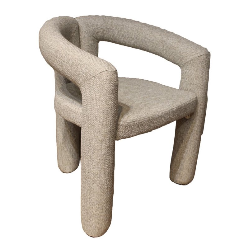 A&B Design spisestue stol japandi chenille sand hvid beige