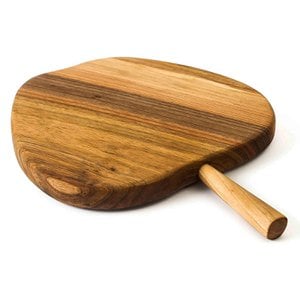 Holz-Apfel-Schneidebrett, handgefertigt, Nussbaum, dunkles Holz, massiv, massiv