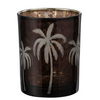 J-Line windlicht Palmboom - glas - bruin - medium