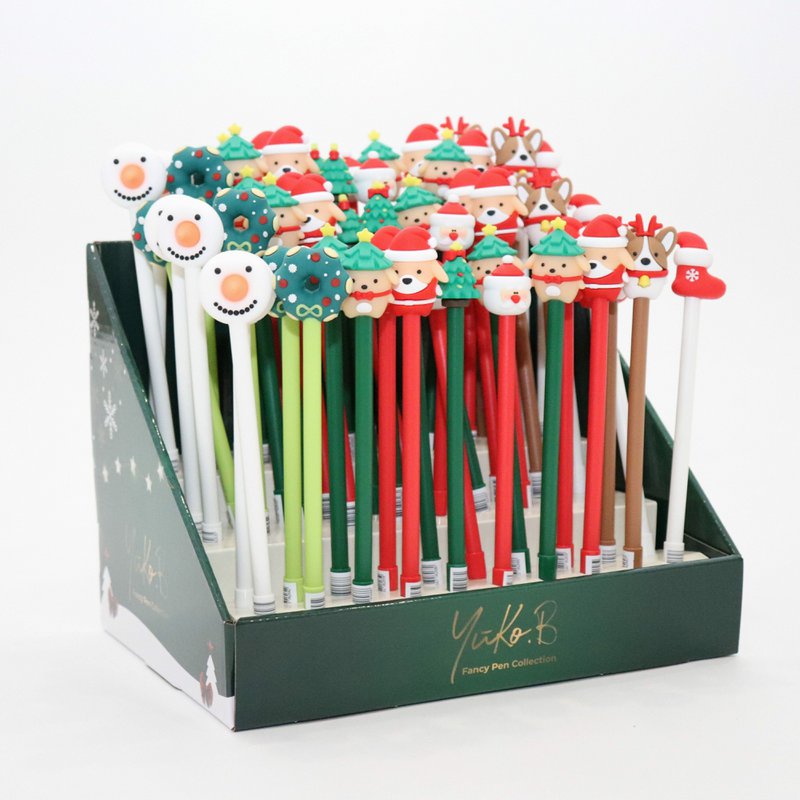 Bolígrafo de fantasía con temática navideña - Muñeco de nieve