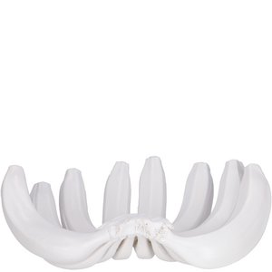 Poly Banane Martha, D24,5cm, H15cm, weiß