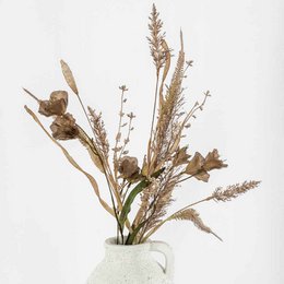 Earthenware vase with handle natural