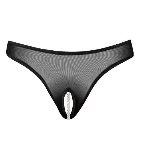 Darunter - Jade transparenter Tanga mit offenem Schritt