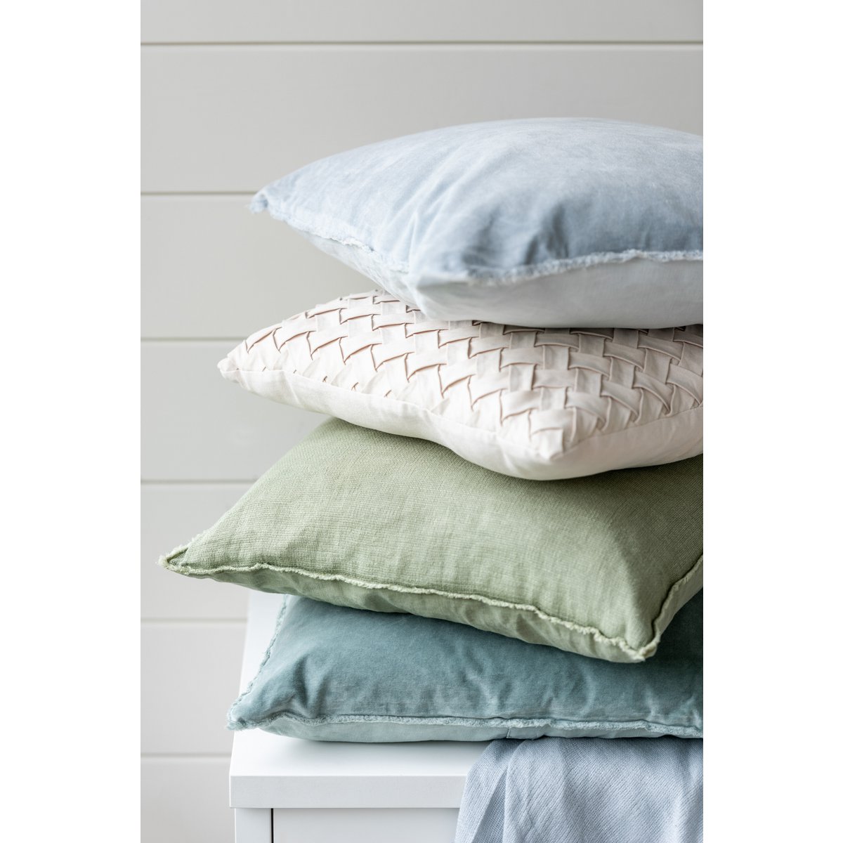 J-Line kussen Gewoven - polyester - beige