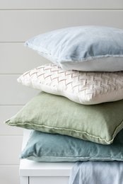 J-Line kussen Gewoven - polyester - beige