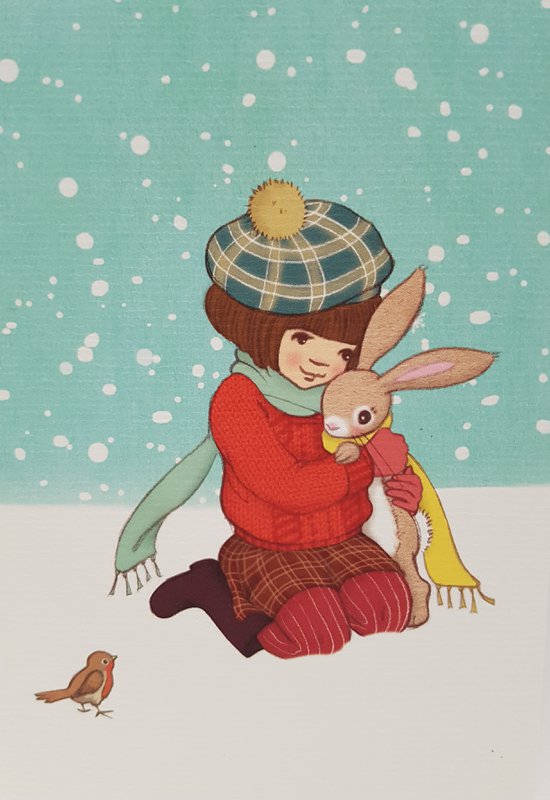 Ansichtkaart Winter Hug