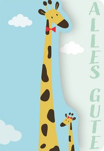 Greeting card Fun-Cut "Little Giraffe"