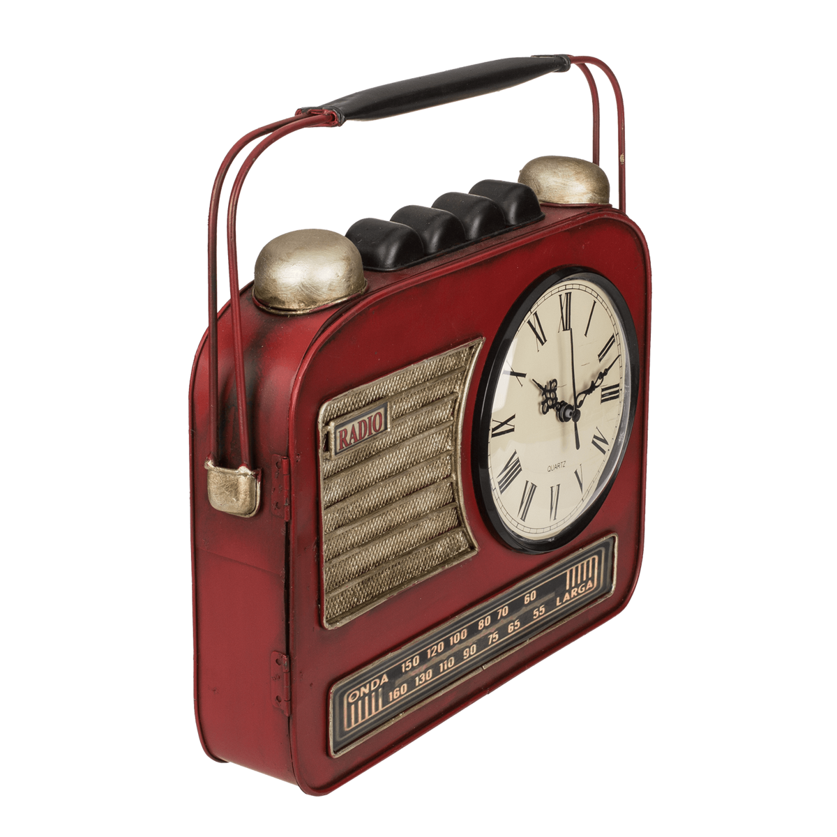 Schlüsselkasten aus Metall, Radio mit Uhr,