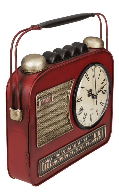Schlüsselkasten aus Metall, Radio mit Uhr,