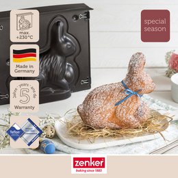 Set de molde 3D Conejito de Pascua y 5 cortadores de galletas Zenker Conejito de Pascua