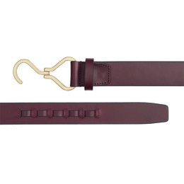 Oxblood Statement Belt, italienisches Leder, Messinghakenschnalle 'The Shelby'