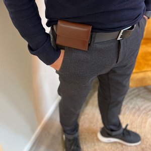 Card Wallet Belt Coin Cognac