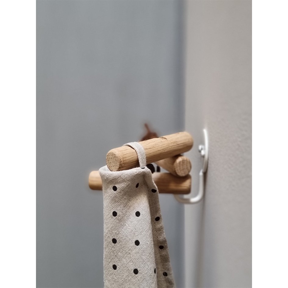 3Hooks - 3-in-1 Haak - Eiken/Wit