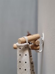 3Hooks - Gancho 3 en 1 - Roble / Blanco