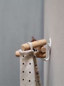 3Hooks - 3-in-1 Hook - Oak / White