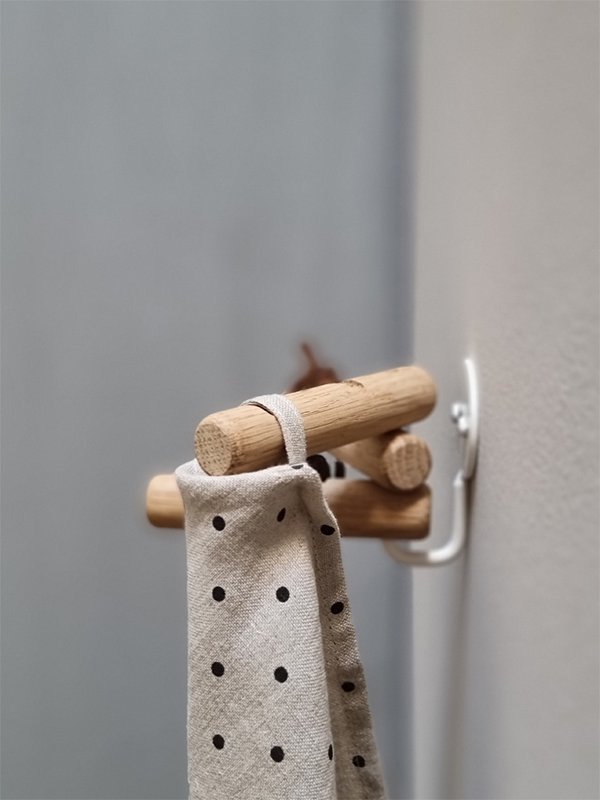3Hooks – 3-in-1-Haken – Eiche / Weiß