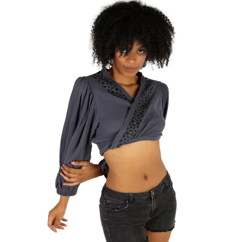 Crop Top - Muselina De Doble Gasa