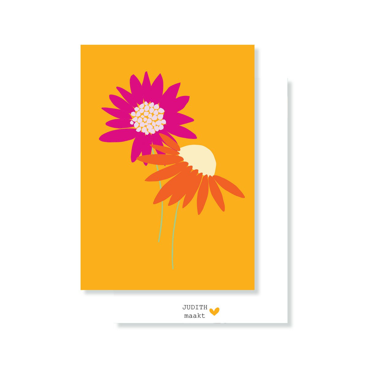 Kaart - 2 bloemen