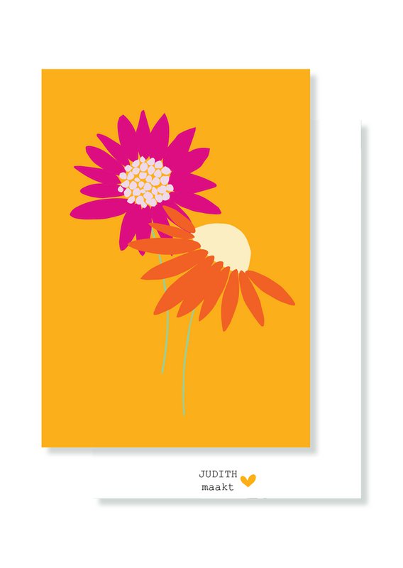 Kaart - 2 bloemen